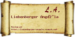 Liebenberger Angéla névjegykártya